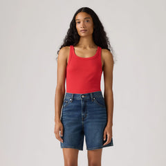 Essential Ribbed Tank Top - Urban Red - Red