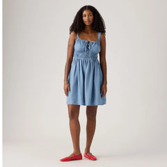 Ambrey Dress - Deep Blue Orchid - Medium Wash