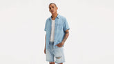 Short-Sleeve Classic One Pocket Standard Fit Shirt - Franklin Stone Wash - Blue