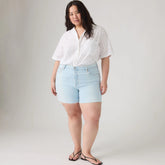 501® Original Fit High Rise Women's Shorts (Plus Size) - Blank Spot - Light Wash