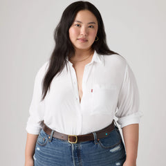 Darlene Shirt (Plus Size) - Bright White - White