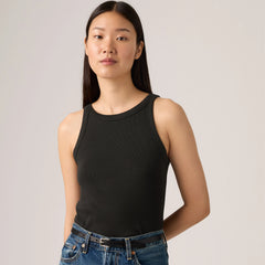 Essential Racer Tank Top - Caviar - Black