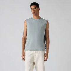 90's Fade Wash Muscle Tank - 90's Fade Wash Lead - Blue
