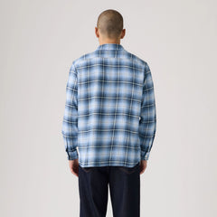 Jackson Worker Overshirt - Madhu Plaid Allure - Blue