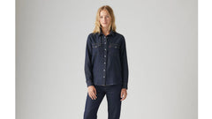 Iconic Western Linen+ Denim Shirt - Today's News - Dark Wash