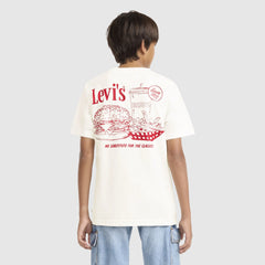 Short Sleeve Burger and Fries Graphic Tee Big Boys 8-20 - Levi's Egret - White
