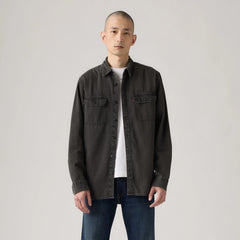 Jackson Worker Overshirt - Cosmo Washed Plaid - Black