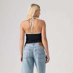 Graphic Ella Halter Top - Halter Tank Starfish Anthracite / Bright White - Black