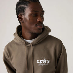 Relaxed Graphic Hoodie Sweatshirt - Desert Cowboy - Brown