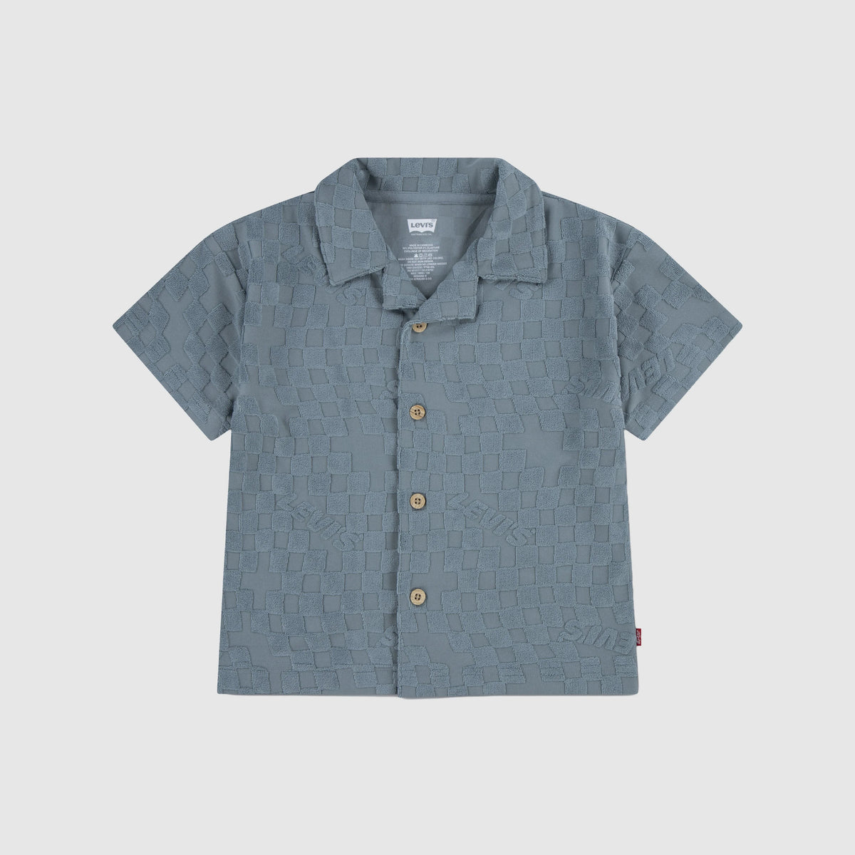 Knit Camp Shirt Little Boys 4-7 - Lead - Green