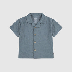 Knit Camp Shirt Little Boys 4-7 - Lead - Green