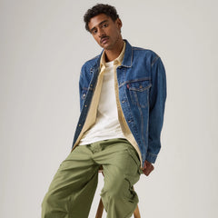 Relaxed Fit Trucker Jacket - Million Dollar - Dark Wash
