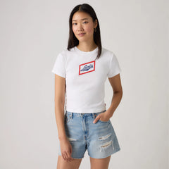Graphic Logo Essential Sporty Tee - Vintage Levis Logo_S - White