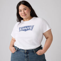 Perfect Logo T-Shirt (Plus Size) - Plus Bandana Bw Fill - White