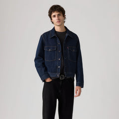 Embarcadero Station Trucker Jacket - Dark Indigo Flat - Dark Wash