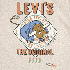 Bull With Hot Sauce Tee Big Boys 8-20 - Almond Heather - Beige