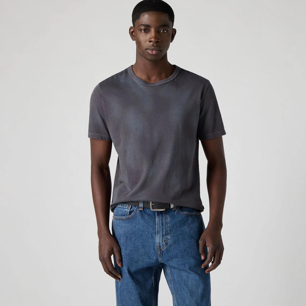 Shrunken Sun Dye T-Shirt - Sun Dye Phantom - Black