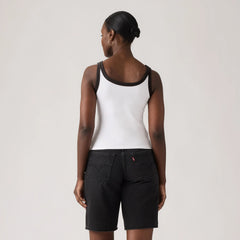 Graphic Logo Essential Tank Top - Spicy Pepper W Glitt - White