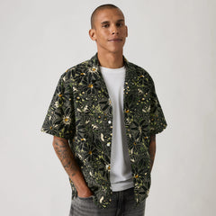 Sunset Camp Shirt - Hatch Floral Jet Black - Multi-Color