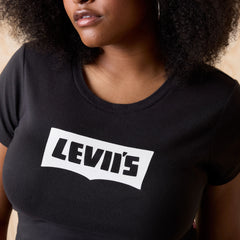 Graphic Logo Essential Sporty Ringer Tee - Black