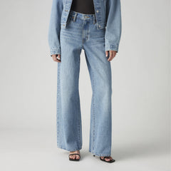 XL Baggy Straight Women's Jeans - Thanks Friend - Medium Wash