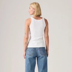 Essential Racer Tank Top - White