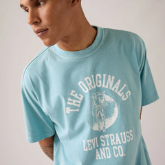 Relaxed Fit Vintage Graphic T-Shirt - The Originals Forget Me Not - Blue