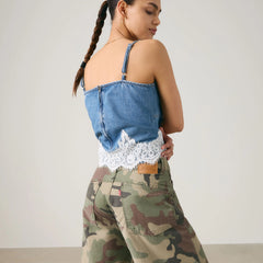 90s Women's Denim Cami Top - Slipped My Mind - Medium Wash