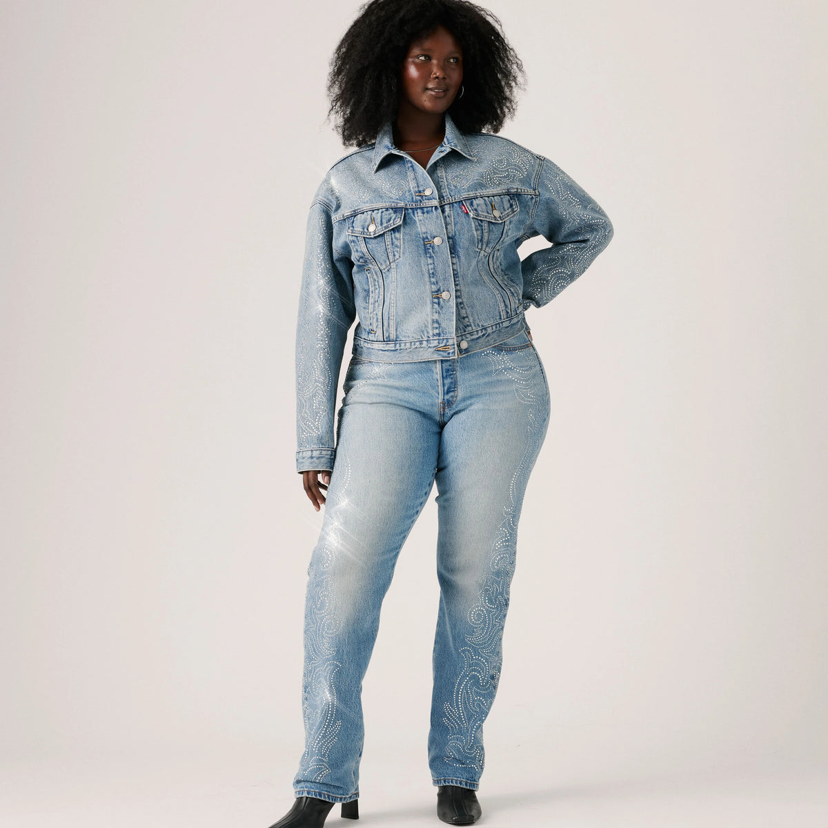 BEYONCÉ x LEVI'S® 501® Curve Jeans - Western Crystal - Dark Wash