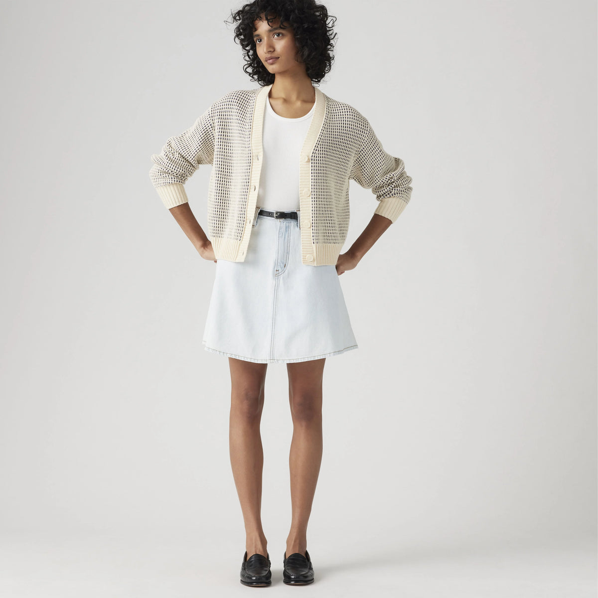 Mini Flounce Skirt - Crane Pond - Light Wash