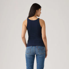 Graphic Logo Hayes Racer Tank Top - Tank Mini Hat Navy Blazer - Blue