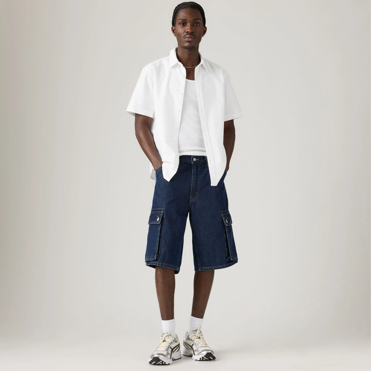 478™ Baggy Cargo 12" Men's Shorts - Next One Down - Dark Wash