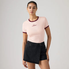 Graphic Rickie Ringer T-Shirt - Crusive Crystal - Pink