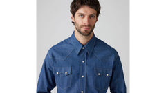 Shorthorn Sawtooth Western Shirt - Shorthorn Rigid - Dark Wash