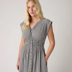 Beatrice Midi Dress - Patricia Check Anthr - Black