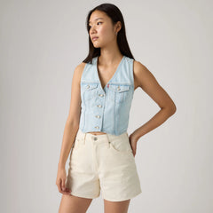 Racer Vest - Never Going To Change - Light Wash