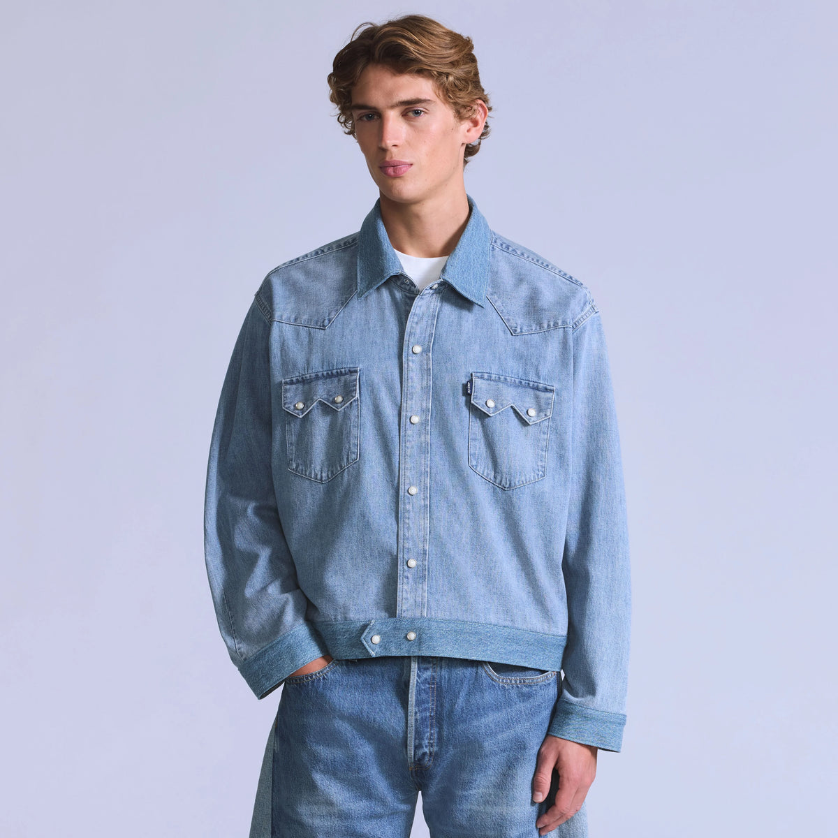Customized Sawtooth Overshirt - Ranchero - Medium Wash