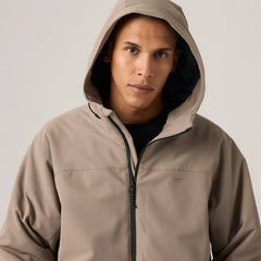 Lightweight Hooded City Jacket - Timber Green - Tan