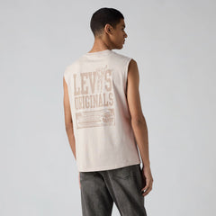 Graphic Muscle Tank - Pumice Stone - Tan