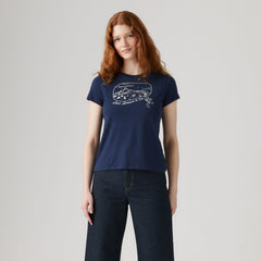 Levi's® Logo Perfect Tee Shirt - Archival Roped - Blue