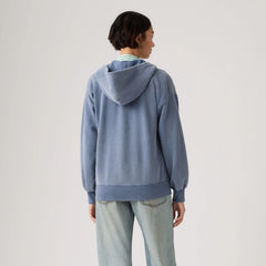 Women's Vintage Garment Dye Relaxed Hoodie - Garment Dye Sunshine Blue - Blue