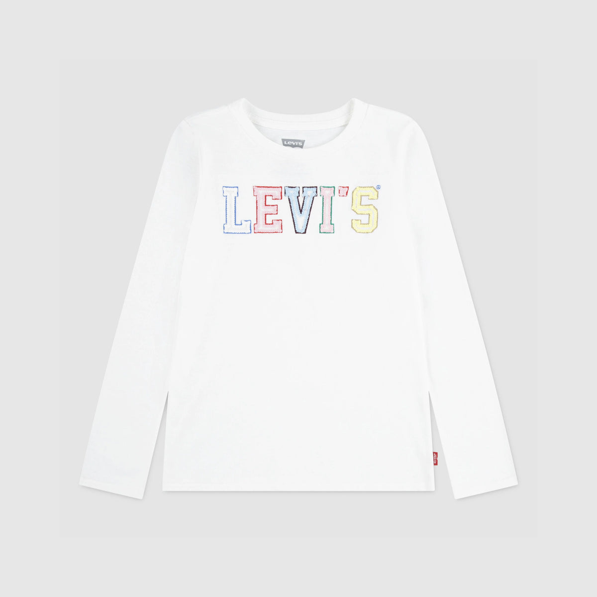 Long Sleeves Crochet Tee Little Girls 4-6x - Blanc - White