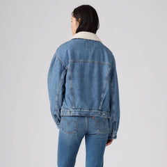 90s Sherpa Trucker Jacket - Inner Adventurer - Dark Wash