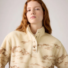 Kasey Sherpa Pullover - Wild Horses - White