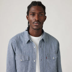 Relaxed Fit Western Shirt - Dark Indigo Rigid - Blue