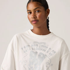 Graphic Logo Short Stack Tee - Shine Poster Daisy B - White