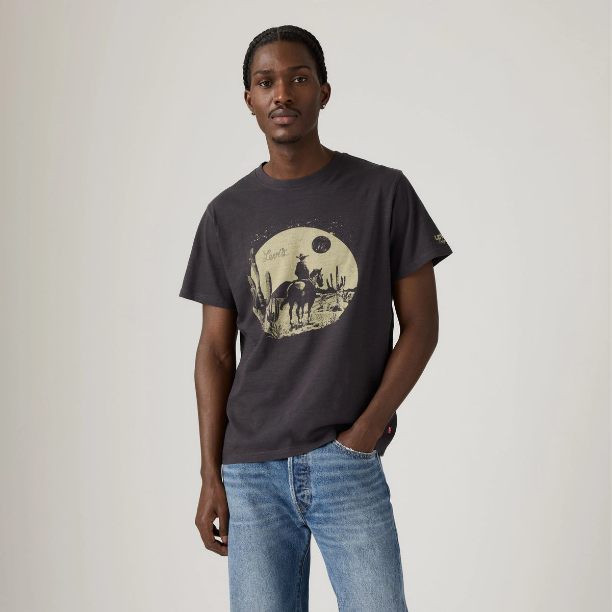 Relaxed Fit Short-Sleeve Graphic T-Shirt - Black