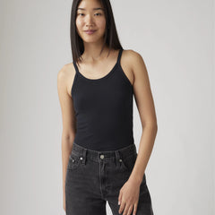 Plush Stretch Tank Top - Anthracite Night - Black