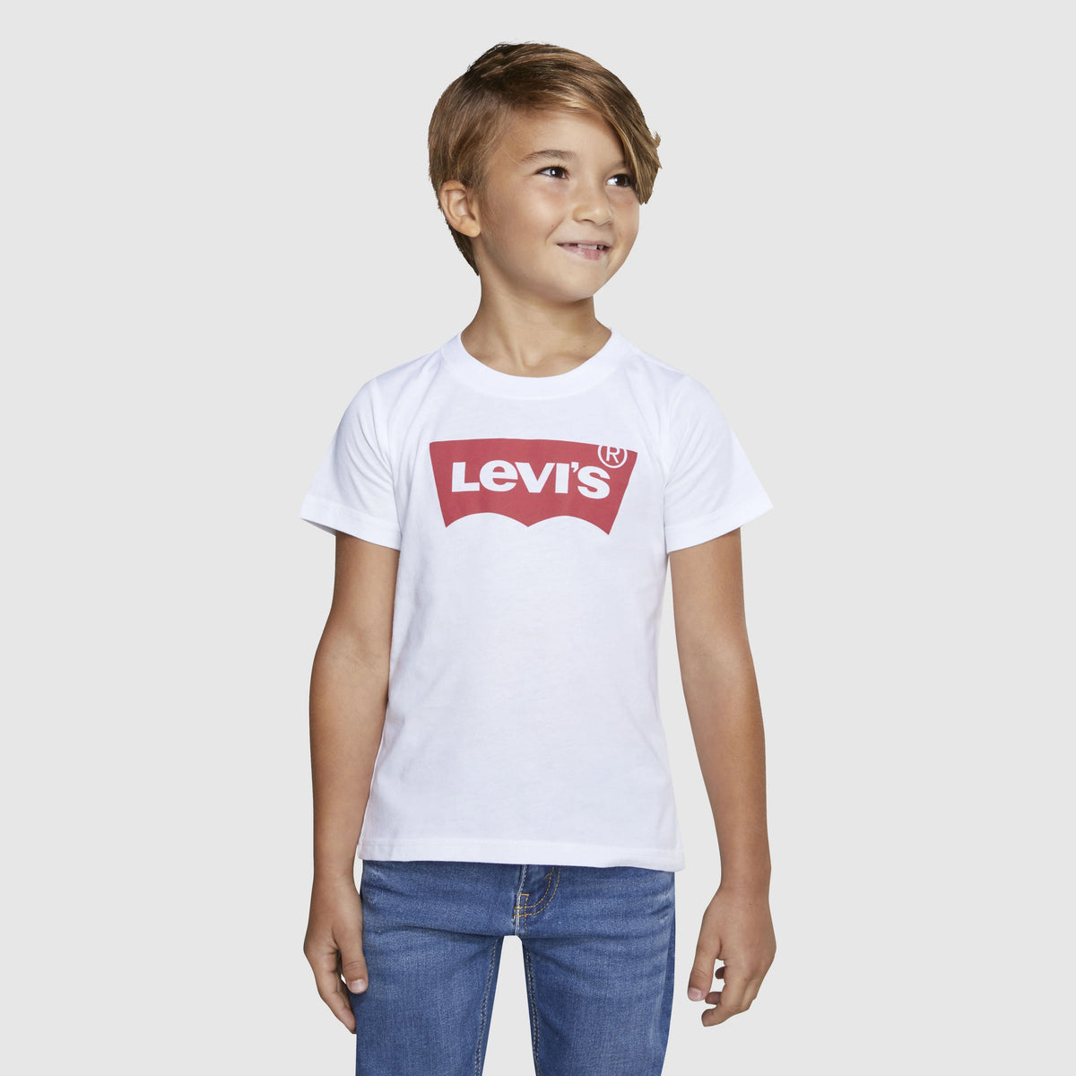 Batwing Tee Little Boys 4-7 - White