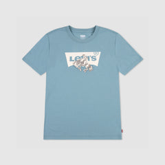 Bucking Batwing Tee Big Boys 8-20 - Stone Blue - Blue